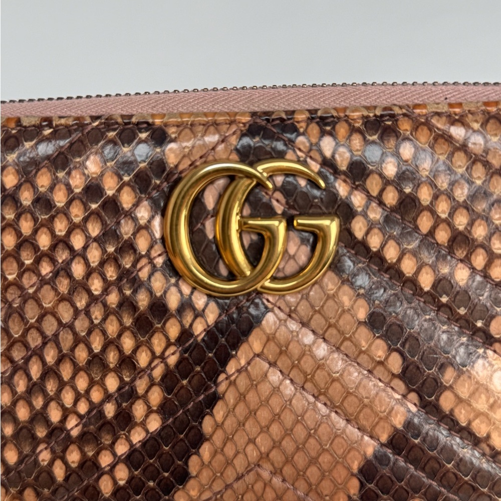 Authentic Gucci Gg Marmont Python Wallet - image 3